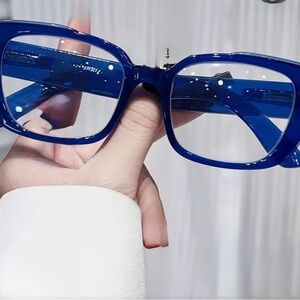 Blue Square Frame Glasses , NWOT